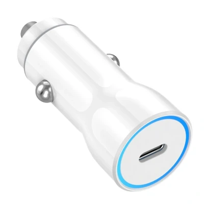 Afbeelding van AMiO Autolader Telefoon USB C 20W 12/24V Wit