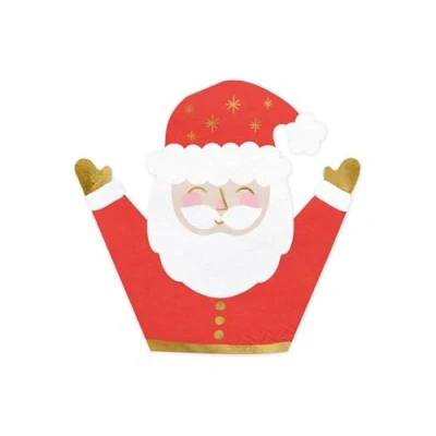 Afbeelding van Partydeco Servetten Kerstman (20 stuks)