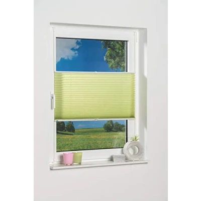 Afbeelding van K home Klemmfix geplooid groen 90 x 210 cm (b l) lichtbescherming moderne verpletterende uitstraling