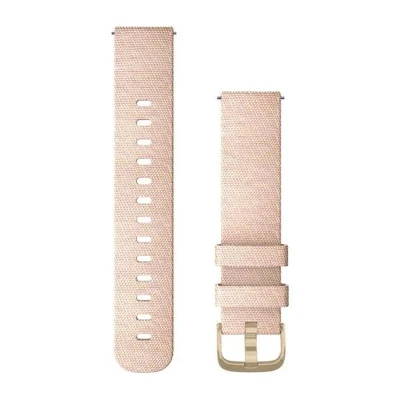Afbeelding van Quick release polsband 20mm Nylon Zachtroze met licht gouden gesp