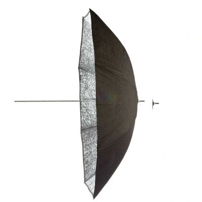 Afbeelding van Flitsparaplu Zwart/Zilver 185cm