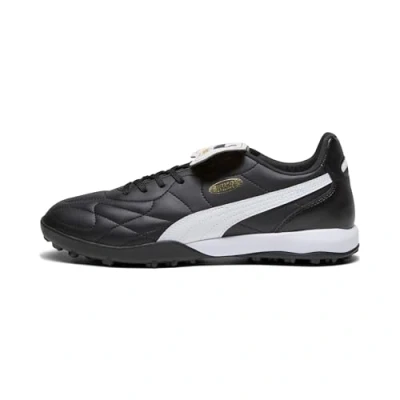 Afbeelding van PUMA King Top TT Voetbalschoenen, uniseks, BLACK WHITE GOLD