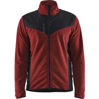 Afbeelding van Blaklader 5942 2536 Gebreid vest met softshell Gebrand rood/Zwart