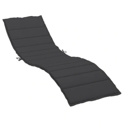 Afbeelding van vidaXL Ligstoelkussen, zwart, 200 x 50 3 cm, Oxford stof