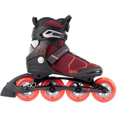 Afbeelding van Alexis 90 BOA Inline Skates Dames Burgandy Orange 600 8,5 Rood In Line