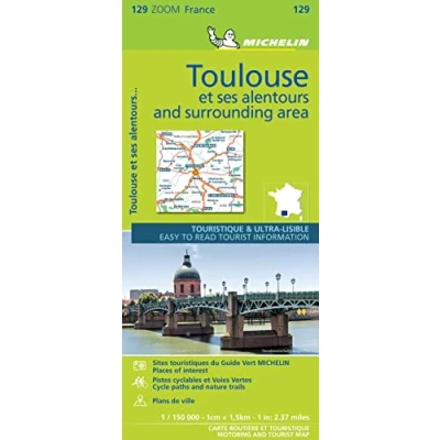 Afbeelding van Toulouse environs 11129 carte michelin kaart zoom