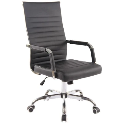 Image de CLP Chaise de bureau Amadora avec hauteur réglable et Pied en métal Noir /Similicuir