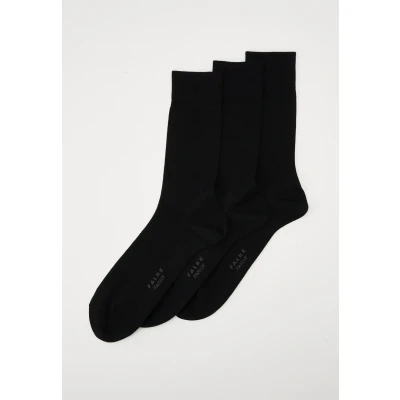 Afbeelding van Falke heren Family sokken in 3 pack de kleur Zwart, maat: 39 42