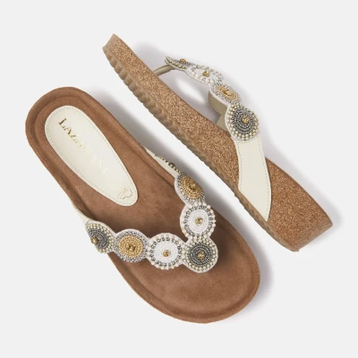 Afbeelding van 75.455 Slippers Dames Offwhite 100 41 Wit