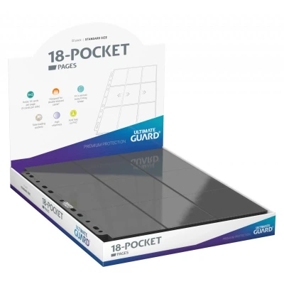 Afbeelding van Ultimate Guard 18 Pocket Pages Side Loading Grey (50 stuks)