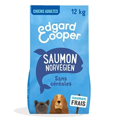 Afbeelding van 12kg Edgard &amp; Cooper Adult zalm graanvrij Droog hondenvoer