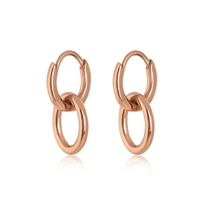 Afbeelding van Akitsune Unity Oorbellen, Dames, Maat: One Size, Rose gold coloured