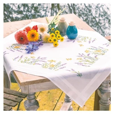 Afbeelding van Vervaco Tafelkleed kit Lavendel PN 0201841