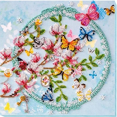 Afbeelding van Borduurpakket met KRALEN ABRIS ART KEYS TO THE SPRING