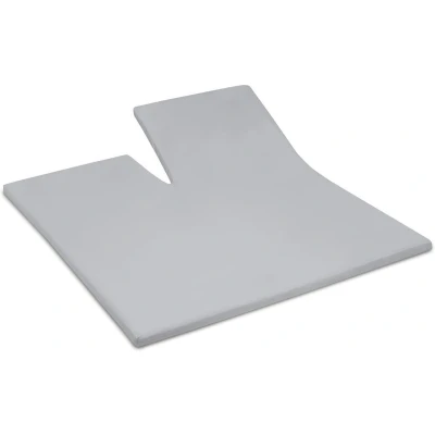 Afbeelding van Cinderella Weekend Topper hoeslaken met split 180x210 cm tot 15 matrashoogte 100% Katoen Lichtgrijs