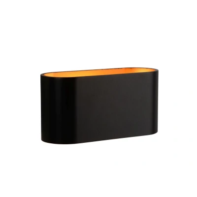 Afbeelding van Lucide Wandlamp Xera Afgerond Zwart