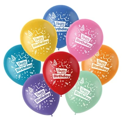 Afbeelding van Folat Ballonnen Color Pop Happy Birthday 23 cm 8 stuks
