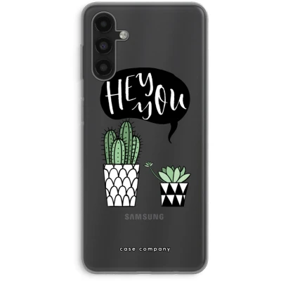 Afbeelding van Case Company® hoesje geschikt voor Samsung Galaxy A13 5G Hey you cactus Soft Cover Telefoonhoesje Bescherming aan alle Kanten en Schermrand