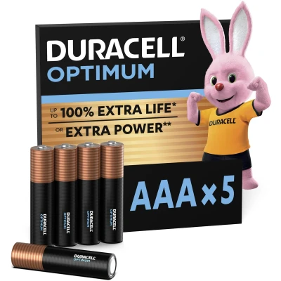 Afbeelding van Duracell Optimum Alkaline AAA batterijen 5 stuks