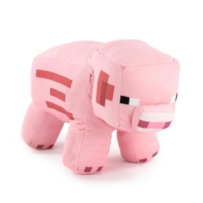 Afbeelding van Barrado Pluche figuren uit het videospel Minecraft Enderman, Camel, Ocelot, Varken, Steve, Alex, Creeper, Wolf maten naar model superzachte kwaliteit (varken)
