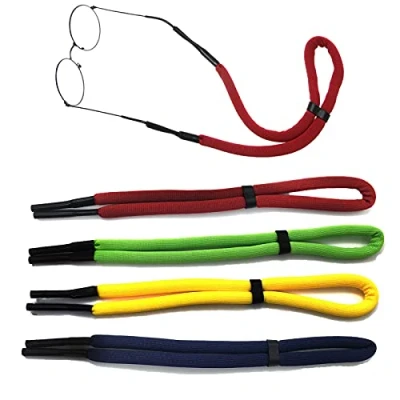 Afbeelding van Brilkoord, 4 stuks, verstelbaar, universeel, koorden, bril, heren, dames, brillenkoord, voor watersport, boottochten, kajakken, surfen, kleuren, Blauw