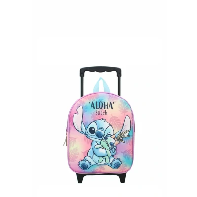 Afbeelding van Meisjes Stitch Trolley Rugzak 3d Great Escapes (Verzenddatum 6 Sept) Roze/Paars