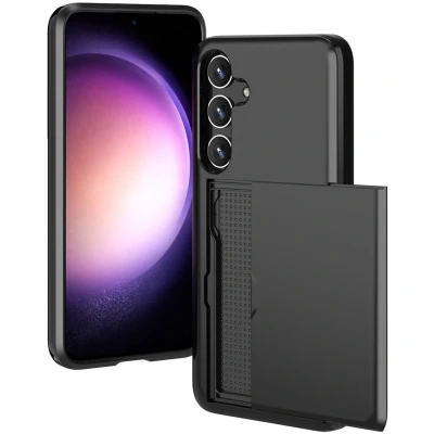 Afbeelding van iMoshion Hoesje Geschikt voor Samsung Galaxy S24 Plus Ruimte 2 pasjes Backcover met pasjeshouder Zwart