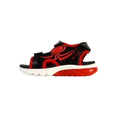 Afbeelding van Geox Light UP Spider MAN Sandal Ciberdron Sandalen voor kinderen, Maat: 25, Black/red Imitatieleer/ textiel