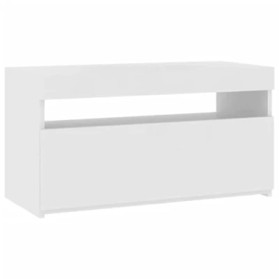 Afbeelding van vidaXL TV kast met ledlampen, wit, 75 x 35 40 cm
