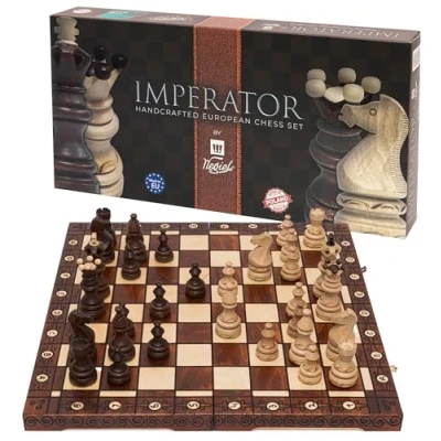 Afbeelding van Imperator luxe houten schaakspel 52 x cm