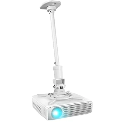 Afbeelding van Duronic PB08XL houder voor plafondprojector, 360 draaibaar, 180 kantelbaar en maximale belasting 10 kg, uittrekbare arm, ideaal thuisbioscoop, presentaties, conferenties