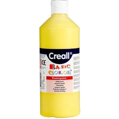 Afbeelding van Plakkaatverf Creall basic geel 500ml