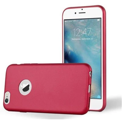 Afbeelding van Cadorabo Hoesje geschikt voor Apple iPhone 6 PLUS / 6S in METALLIC ROOD Beschermhoes gemaakt van flexibel TPU silicone Case Cover
