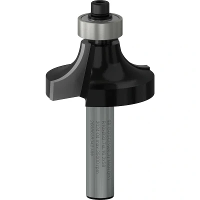 Image de BOSCH 2608628342 fraise à profil arrondi 8 mm, R1 10 L 16,5 G 57 mm