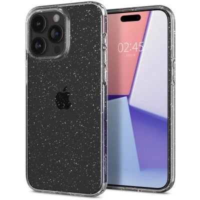 Afbeelding van Spigen Liquid Crystal Glitter hoesje voor iPhone 15 Pro Transparant