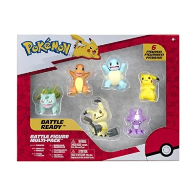 Afbeelding van Pokémon Battle Figure 6 Pack 5 cm Pikachu #2, Squirtle, Charmander, Bulbasaur, Sirfetch&#039;d, Toxel