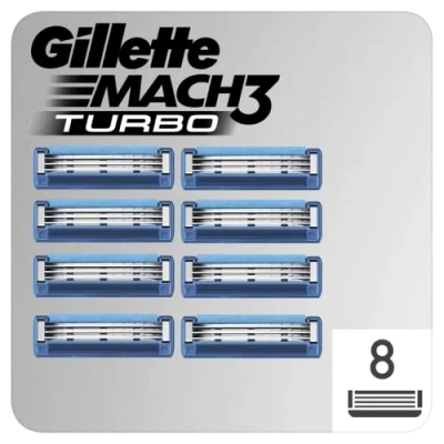 Afbeelding van Gillette Mach3 Turbo 8 stuks reservemesjes voor heren