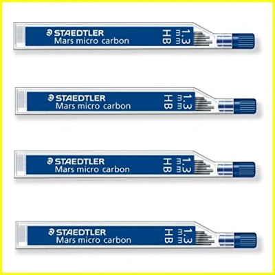Afbeelding van Staedtler Mars Micro Carbon 250 vullingen, HB, 1,3 mm, 4 stuks