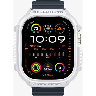 Afbeelding van Spigen Rugged Armor Apple Watch Ultra / 2 Hoesje Wit