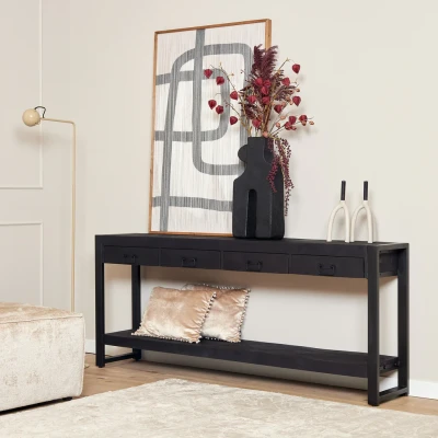 Afbeelding van Sidetable Boaz Black 180 Cm
