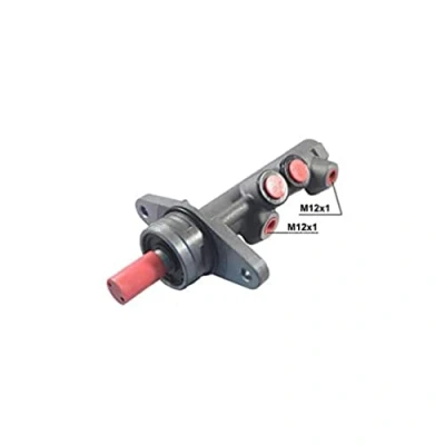 Afbeelding van HELLA 8AM 355 501 921 Hoofdremcilinder 22,2 zonder gat voor sensor Grijs gietijzer M12 x 1 (x2) VOLKSWAGEN: Golf 5, 6, Plus / Crossgolf