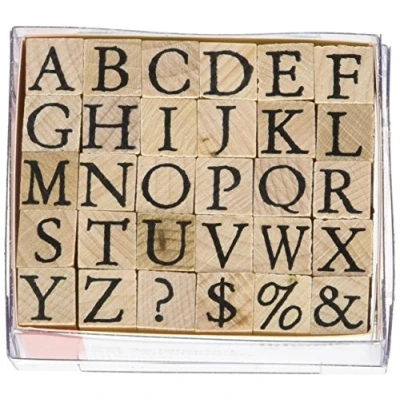 Afbeelding van Artemio houten stempels alfabet 1 cm