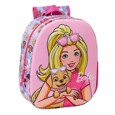 Afbeelding van Kinderrugzak Barbie Roze 27 x 33 10 cm 3D