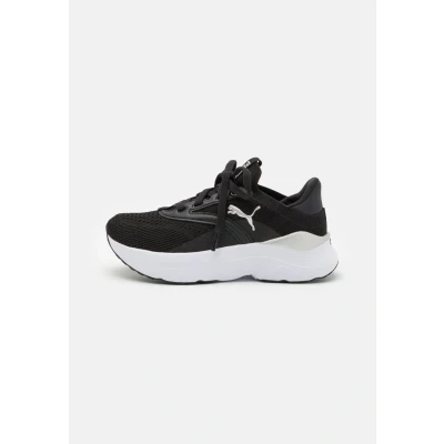 Afbeelding van Puma Softride Mayve Trainingsschoen, Dames, Maat: 37.5, Black/white Textiel/ synthetisch