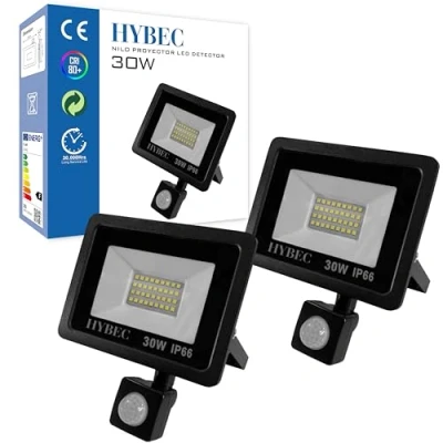 Afbeelding van CLAR Set van 2 led buitenspots met bewegingsmelder, 30 W