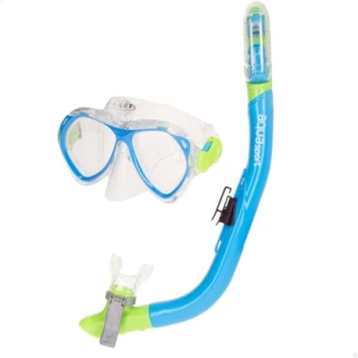 Afbeelding van Snorkelbril en buis voor Kinderen AquaSport Blauw (2 Stuks)