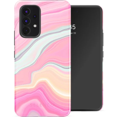 Afbeelding van Selencia Hoesje Geschikt voor Samsung Galaxy A53 Vivid Backcover Pastel Lipstick Marble