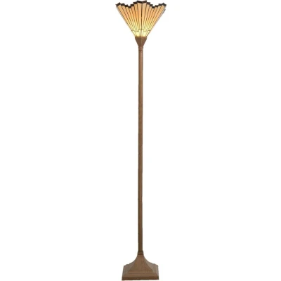 Afbeelding van Clayre &amp; Eef Tiffany Vloerlamp 37x37x183 cm Goudkleurig Polyresin