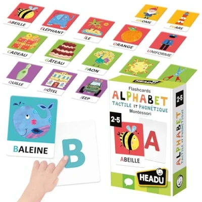 Afbeelding van Headu Flashcards Alfabet Tactiel en Fonetisch spel