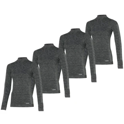 Afbeelding van Heatkeeper Thermoshirt Lange Mouw Dames Premium 4 pack Zwart Melange S